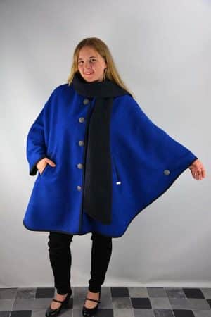 Damen Double Poncho