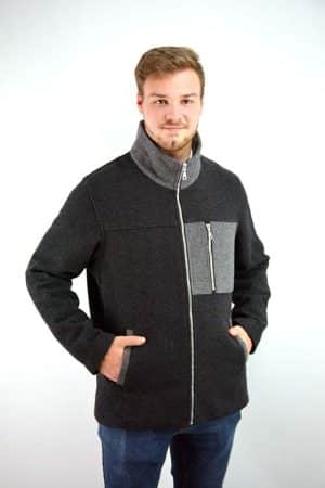 Herren Walkjacke Double