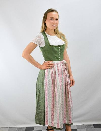 grünes Leinendirndl