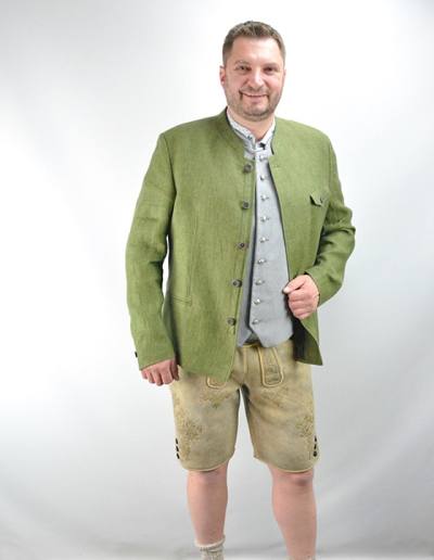 Kombination kurze Hirschlederhose hell