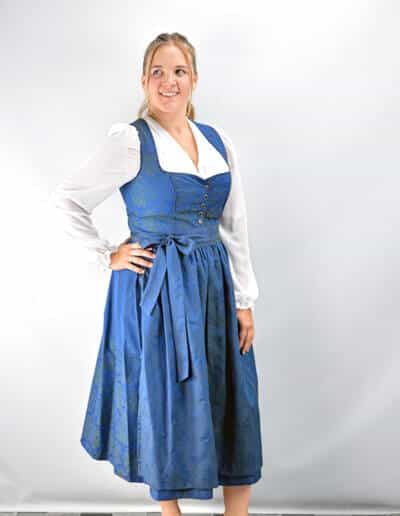 blaues jagdliches Festdirndl