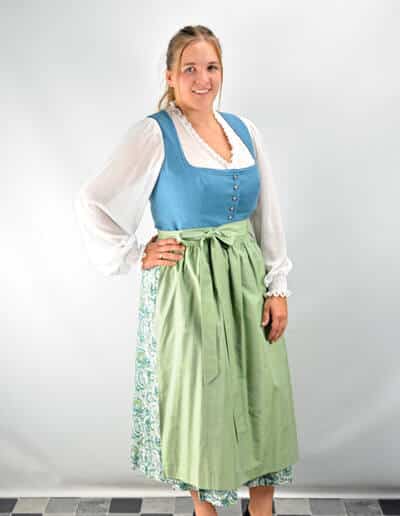 Leinendirndl türkis