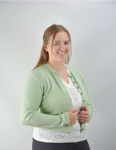 mintgrüne Strickweste